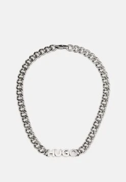 Hugo Logobold Necklace Unisex - Bracelet - Silver-Coloured