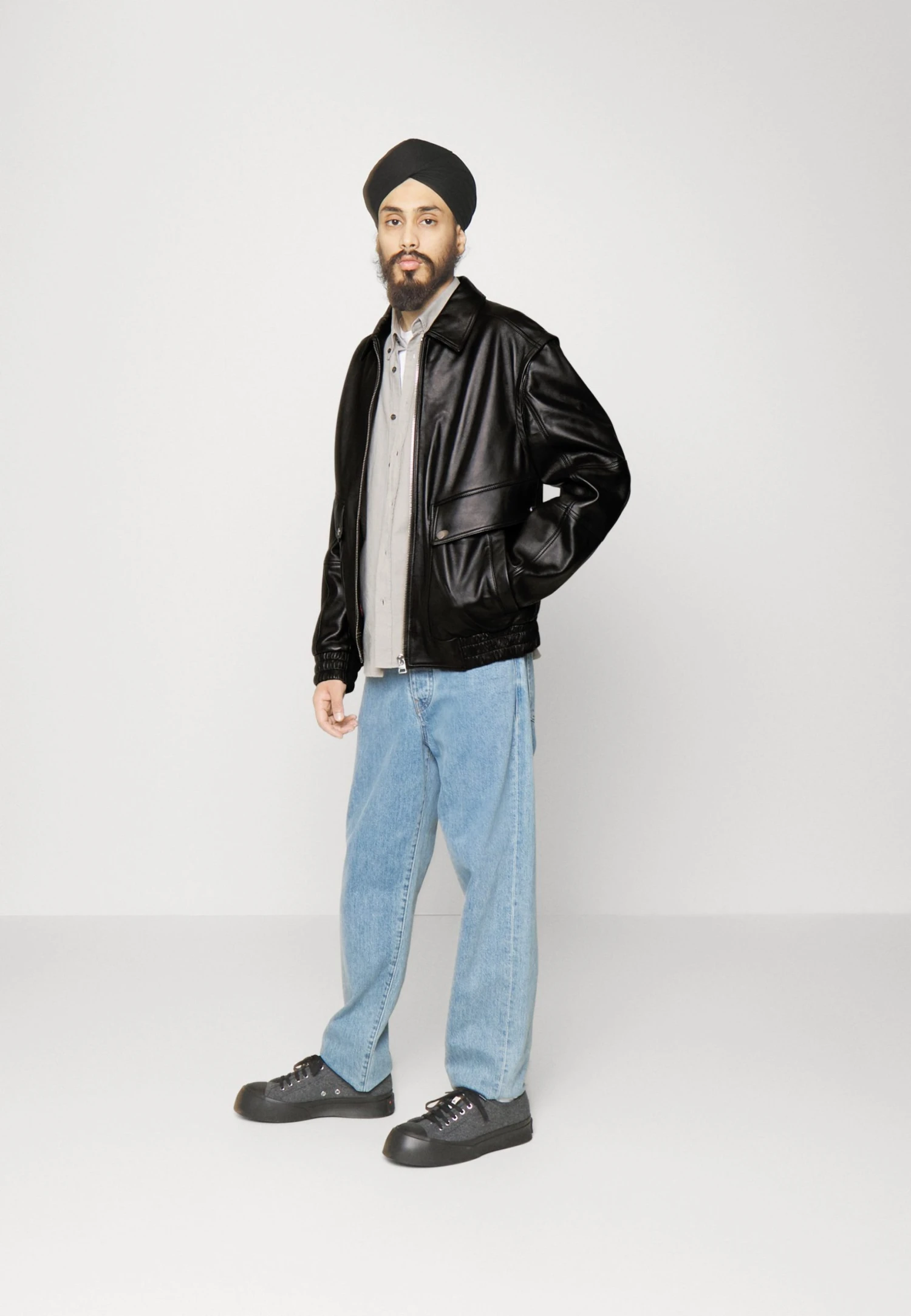 Hugo Larvid- Leather Jacket - Black 4 Hugo Larvid- Leather Jacket - Black - Image 2