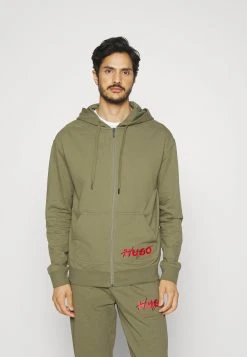Hugo Combined Jackethood - Zip-Up Sweatshirt - Open Green