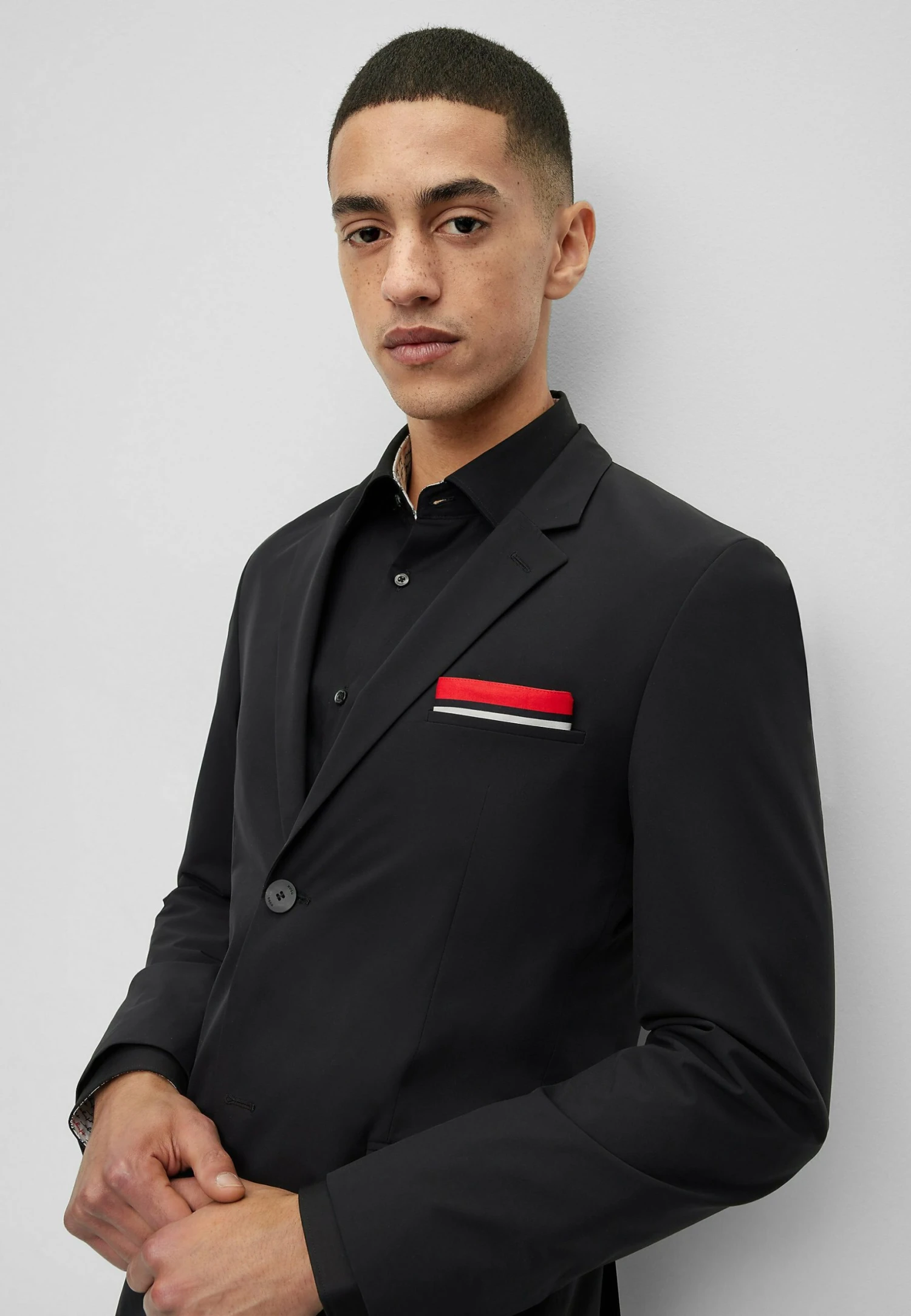 Hugo Pocket Square - Open Pink Three 3 Hugo Pocket Square - Open Pink Three