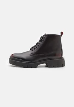 Hugo Denzel - Lace-Up Ankle Boots - Dark Red