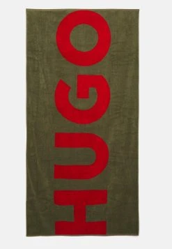 Hugo Towel Corporate Logo - Beach Towel - Open Green
