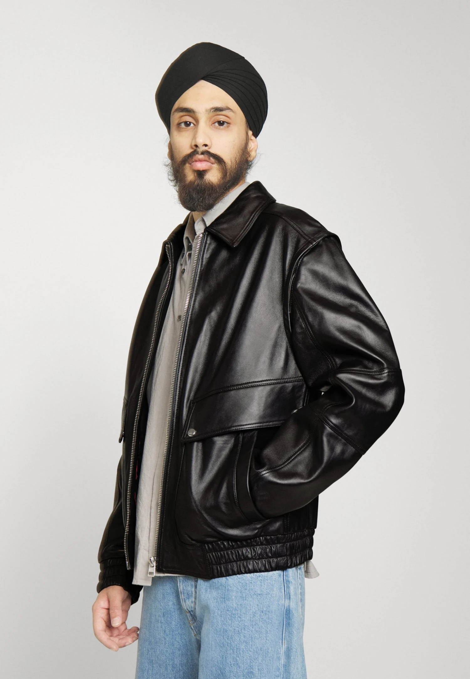 Hugo Larvid- Leather Jacket - Black 6 Hugo Larvid- Leather Jacket - Black - Image 4