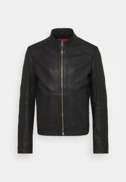 Hugo Lokis - Leather Jacket - Black -Hugo Shop c08594479cd142d4907a5bbdc406fb82