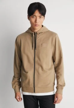 Hugo Daple - Zip-Up Sweatshirt - Open Brown