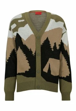 Hugo Sfest - Cardigan - Open Green Five -Hugo Shop d91c765e047c45a391a70ee20d322abc